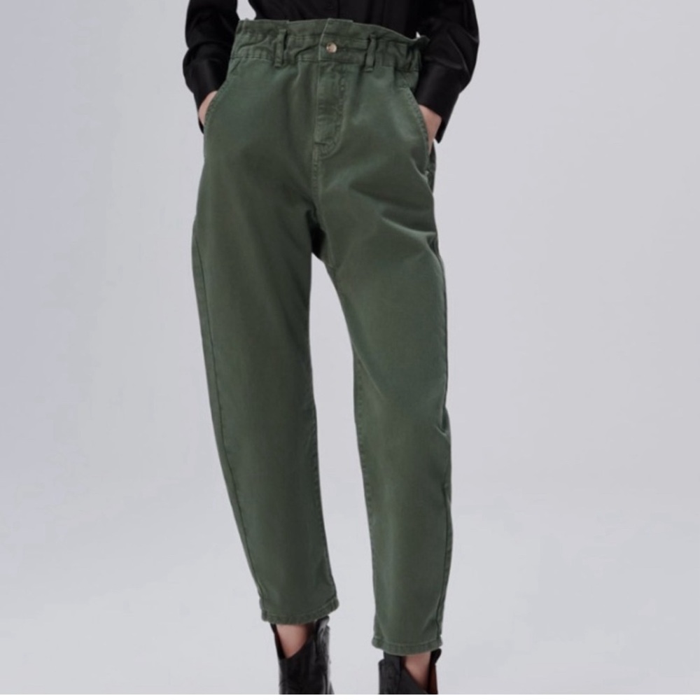 Zara paper bag waist pants